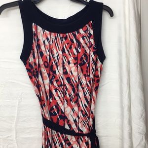 PERCEPTIONS NEW YORK NAVY WHITE AND RED DRESS